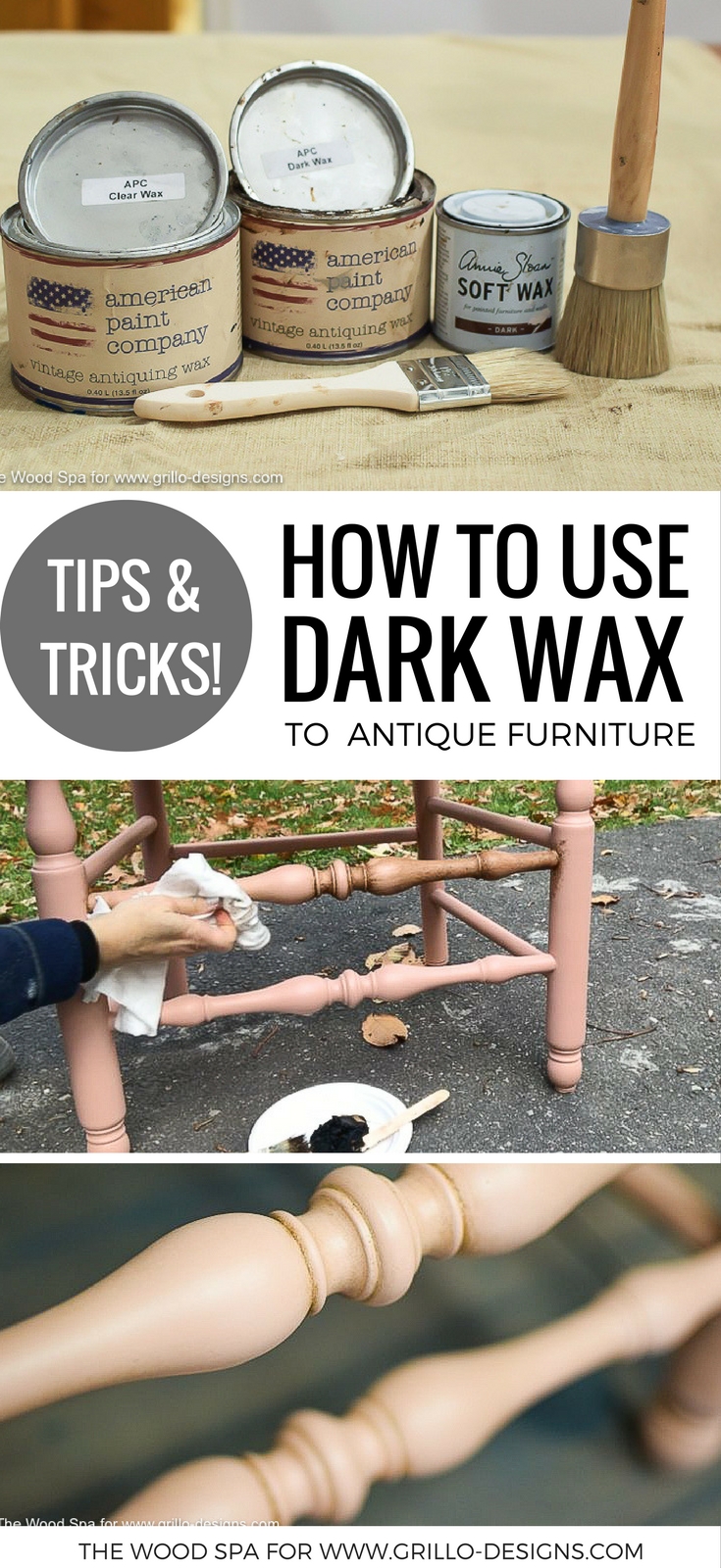How To Use Dark Wax To Antique Furniture • Grillo Designs